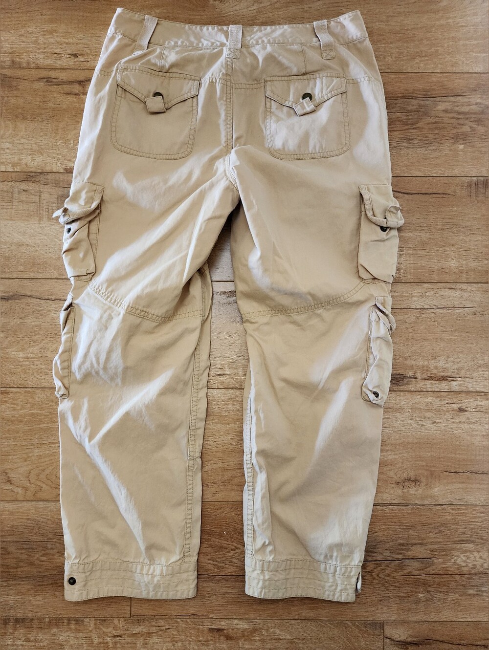 Vintage Ralph Lauren Safari Cargo Paratrooper Pants Size 6 Baggy Utility Cropped - Picture 8 of 13
